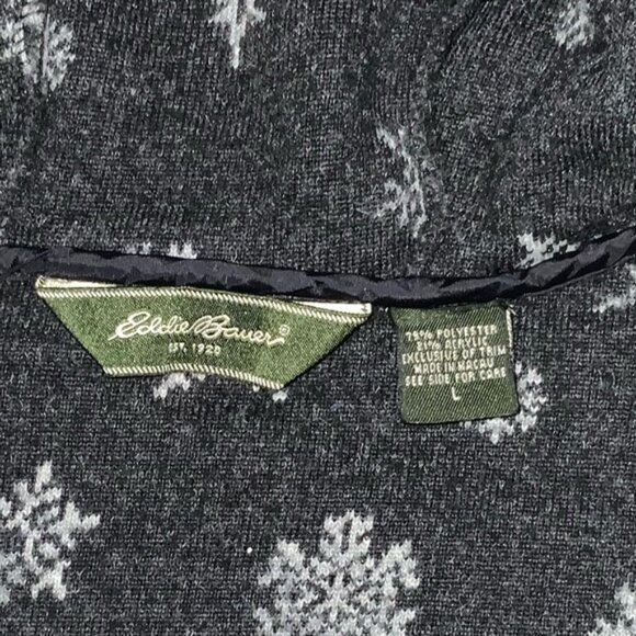 Women’s Eddie Bauer Hooded Snowflake Fleece Jacket • Large - Picture 13 of 16